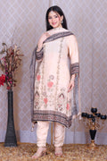 Meher Blush Garden Unstitched Crepe Set - Label Tu Hai